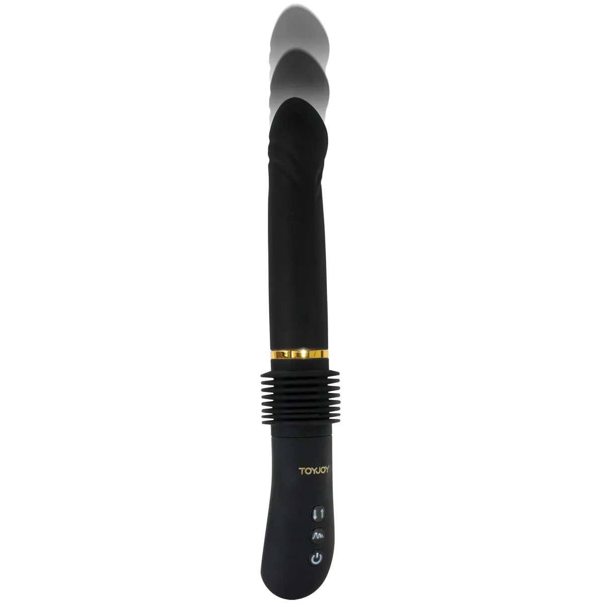 Dildo Vibrante a spinta nero 31 cm