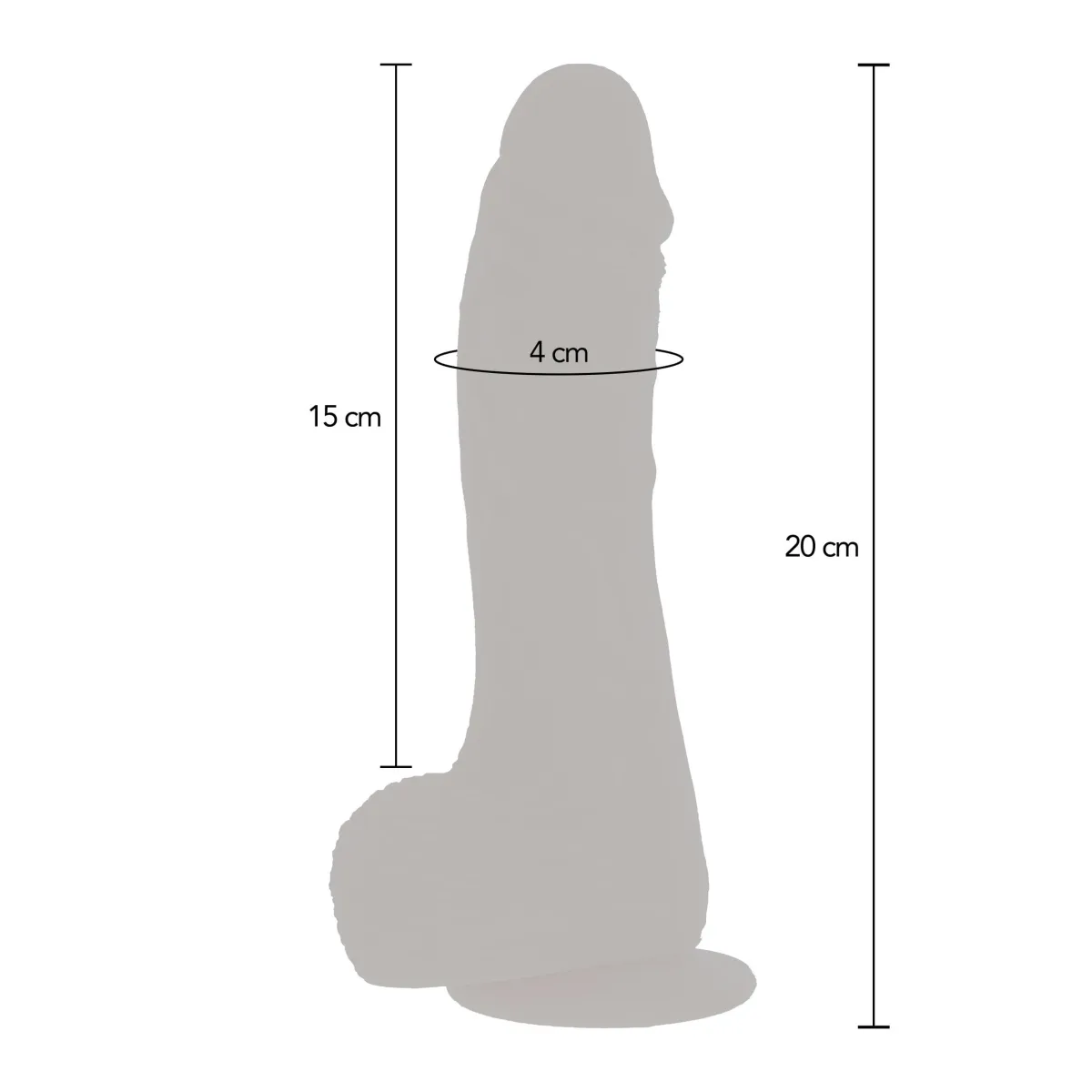 Dildo Realistico a Spinta e Rotazione 20 cm