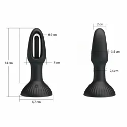 Plug Anale vibrante e lingua stimolante 14 cm
