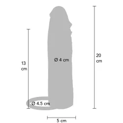 Guaina pene realistica vibrante 20 cm