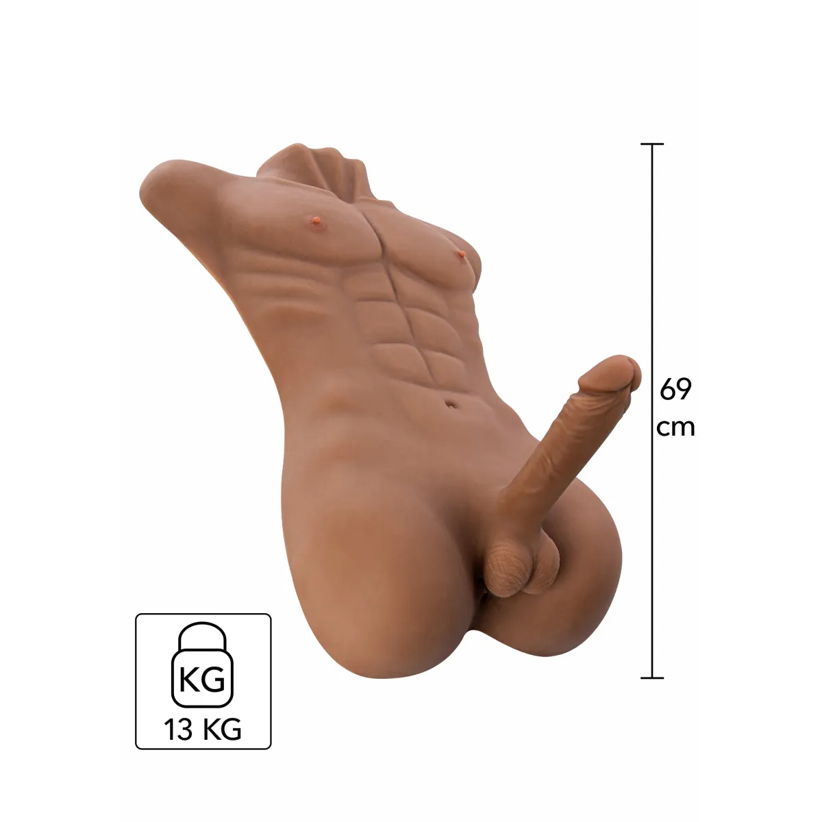 Busto Maschile Masturbatore Pene Realistico