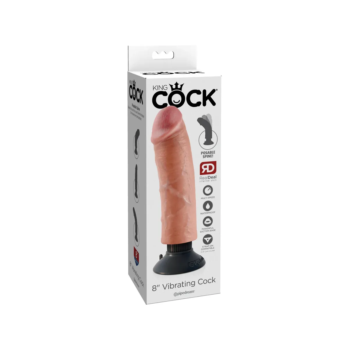 Dildo Vibrante realistico con Ventosa 19 cm