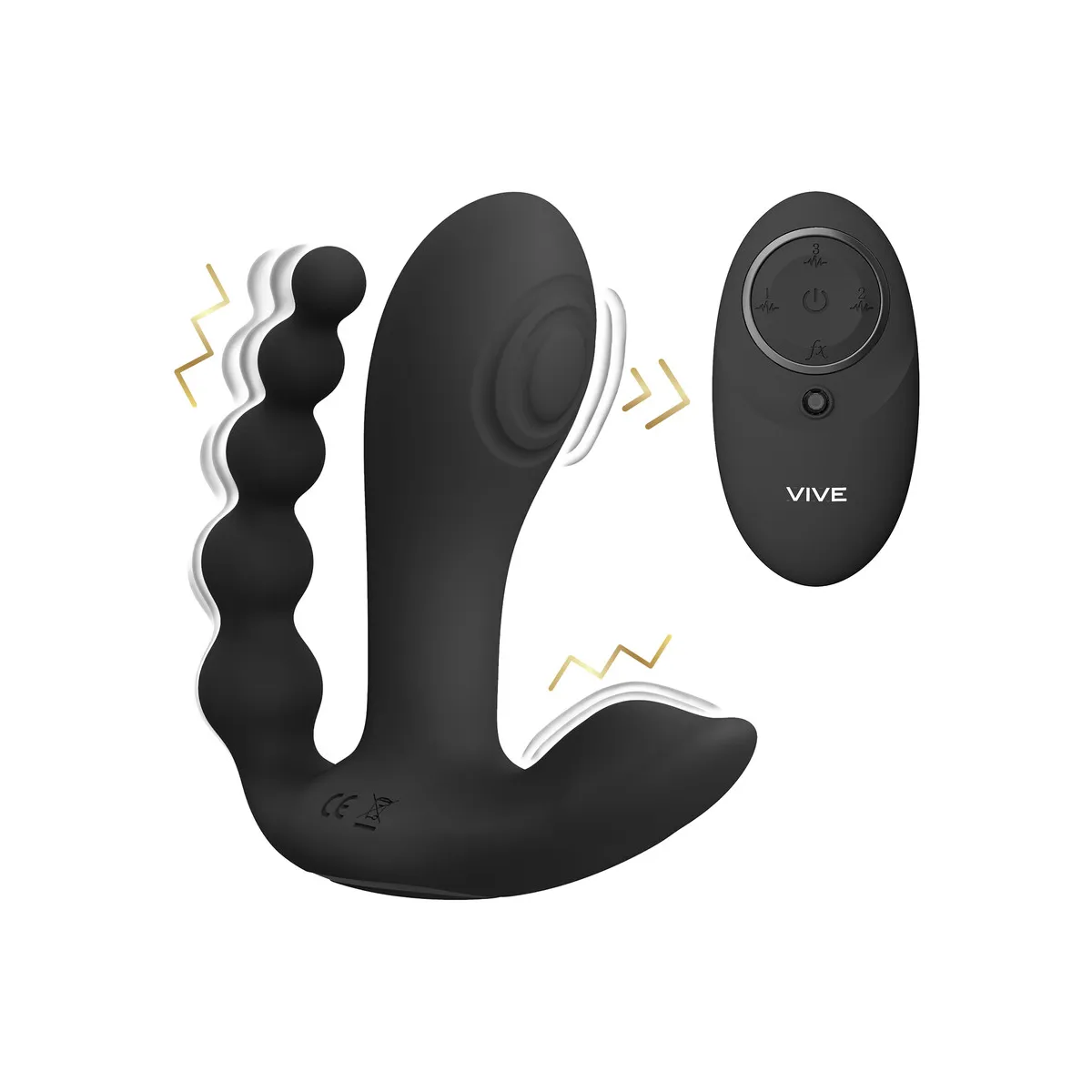 Vibratore tripla stimolazione con telecomando