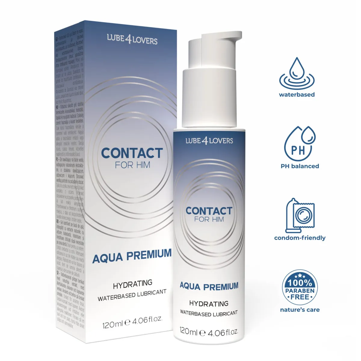 Lubrificante uomo base acqua idratante 120 ml
