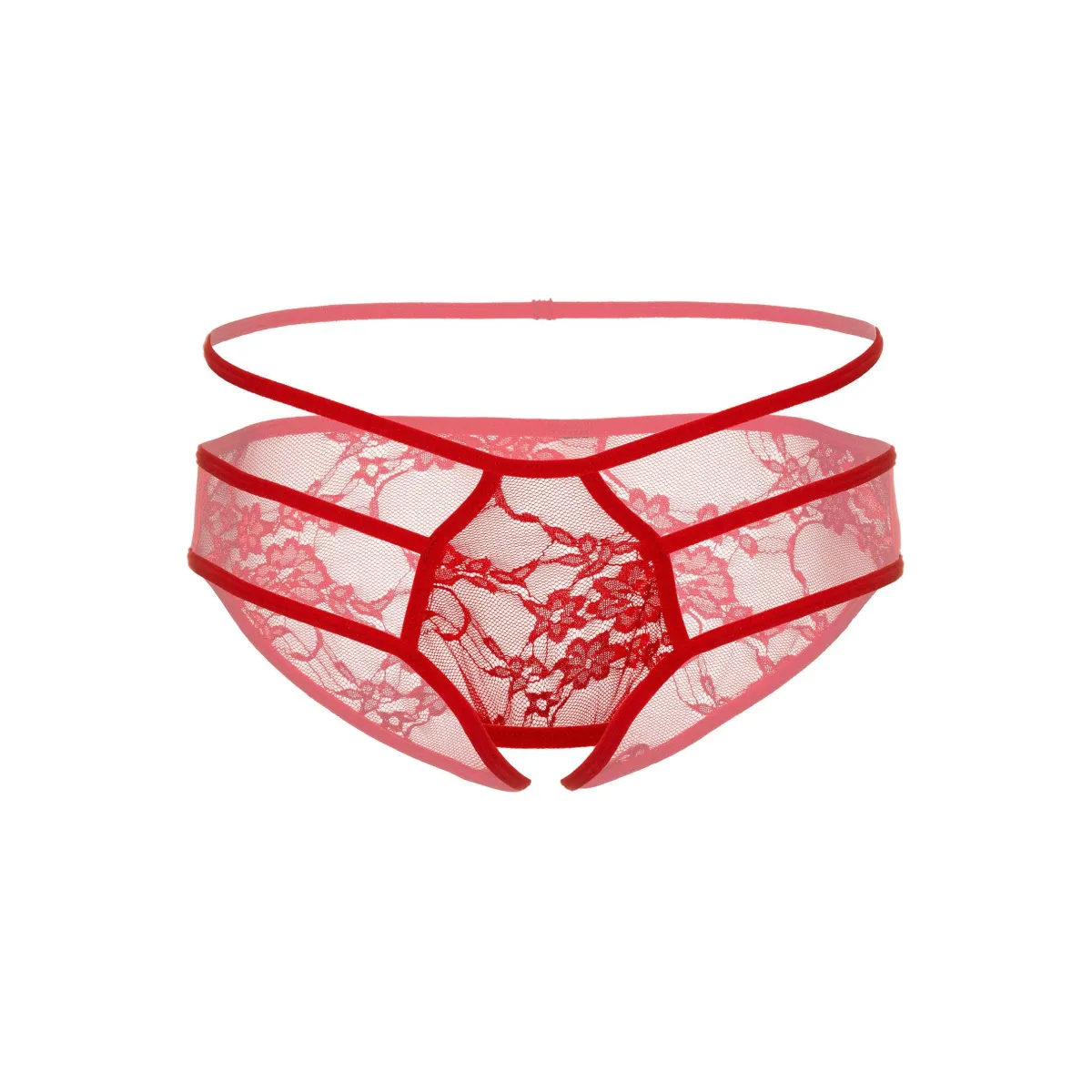Slip sexy aperto davanti in pizzo