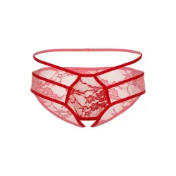 Slip sexy aperto davanti in pizzo