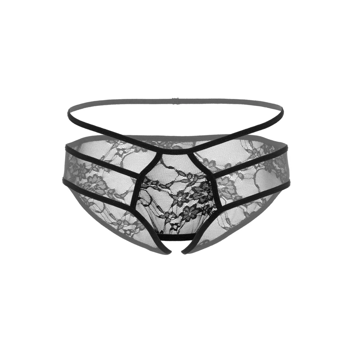 Slip sexy aperto davanti in pizzo