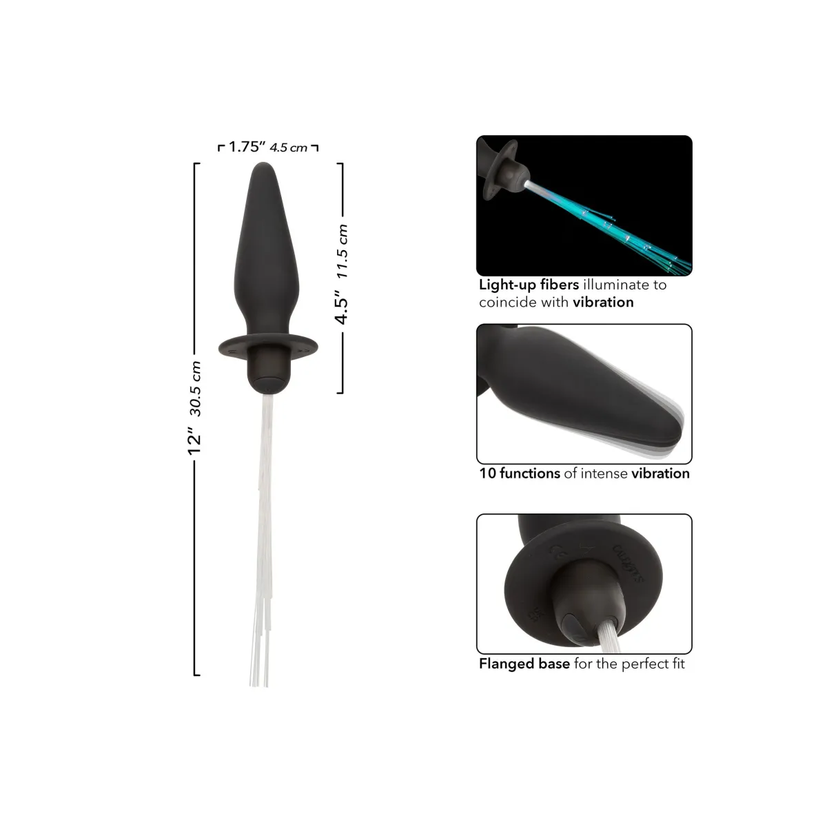 Plug Anale Vibrante e Fibre Ottiche Luminose