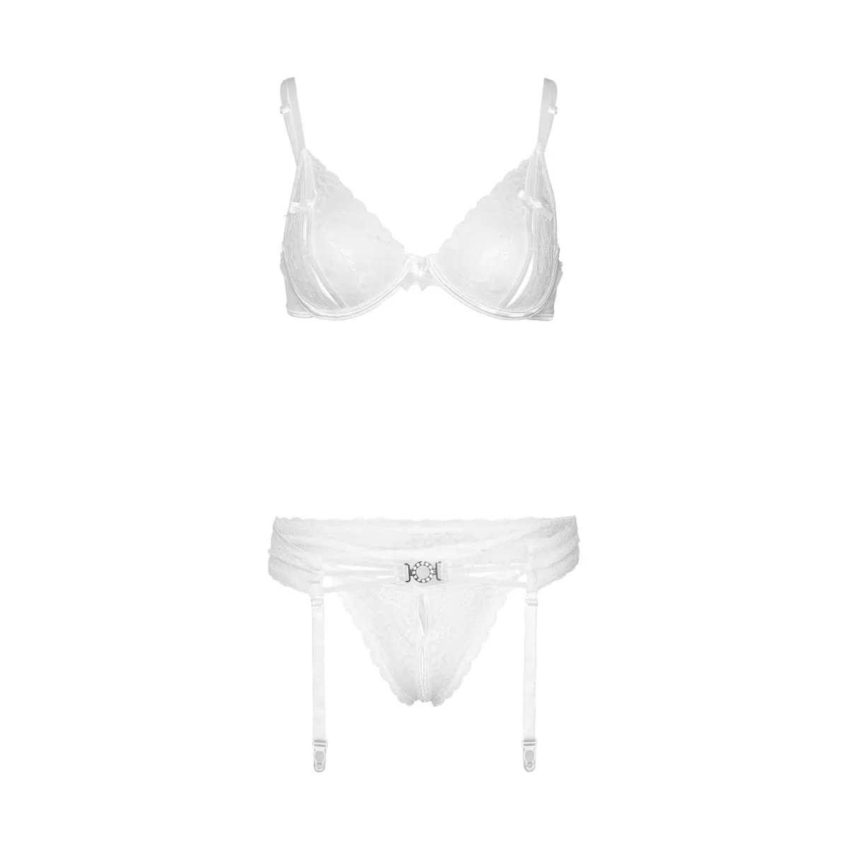 Completino sexy bianco Be Mine 3 pz