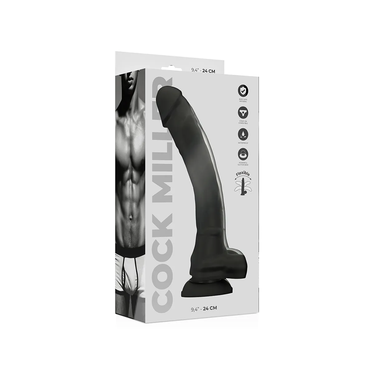 Dildo Realistico silicone con ventosa 24 cm