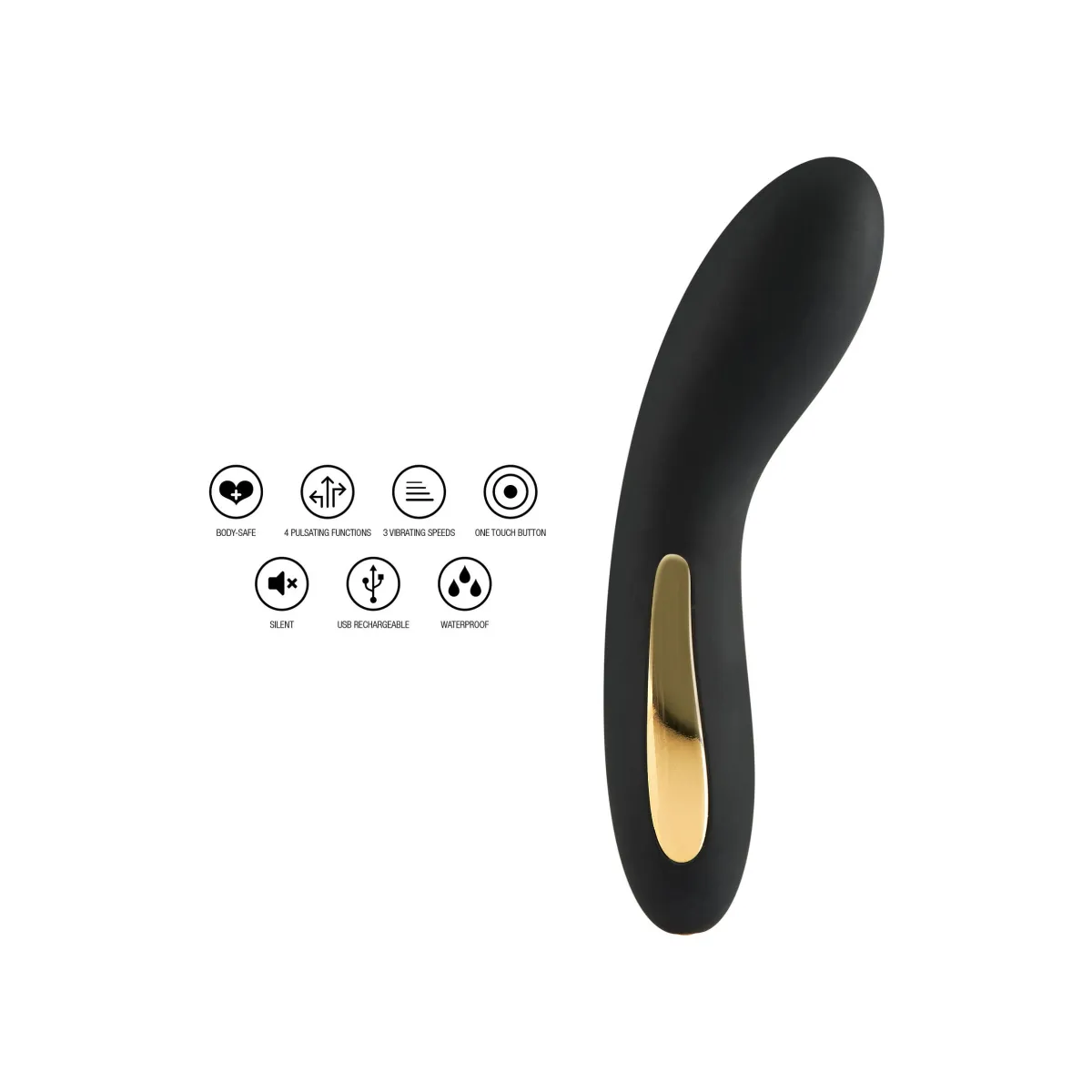 Vibratore per punto G con led da 17 cm