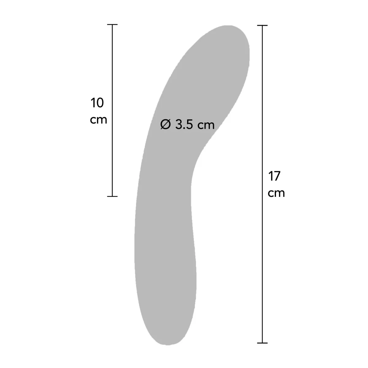 Vibratore per punto G con led da 17 cm