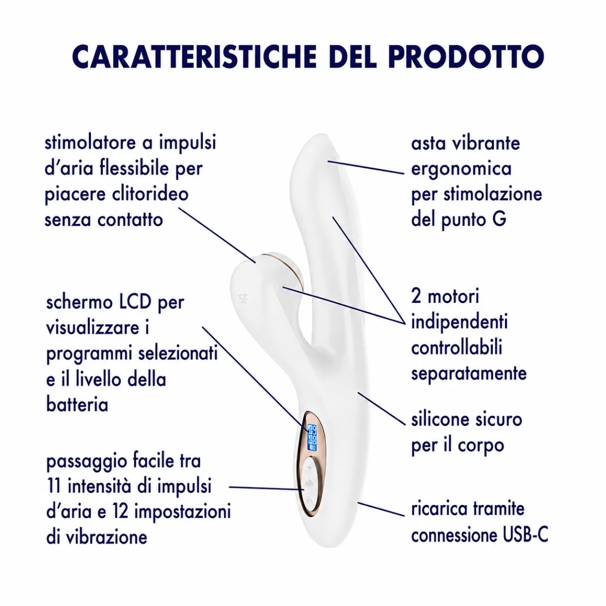 Vibratore Rabbit con succhia clitoride