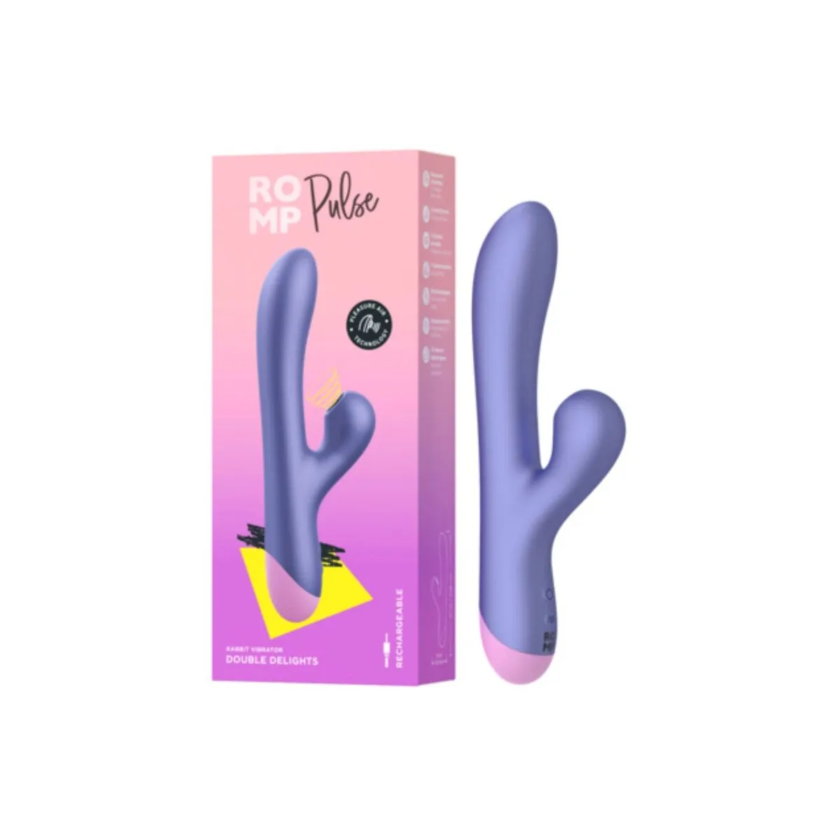 Vibratore Rabbit con succhia clitoride viola