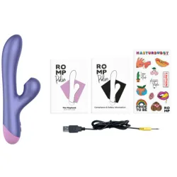 Vibratore Rabbit con succhia clitoride viola