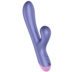 Vibratore Rabbit con succhia clitoride viola