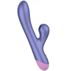 Vibratore Rabbit con succhia clitoride viola