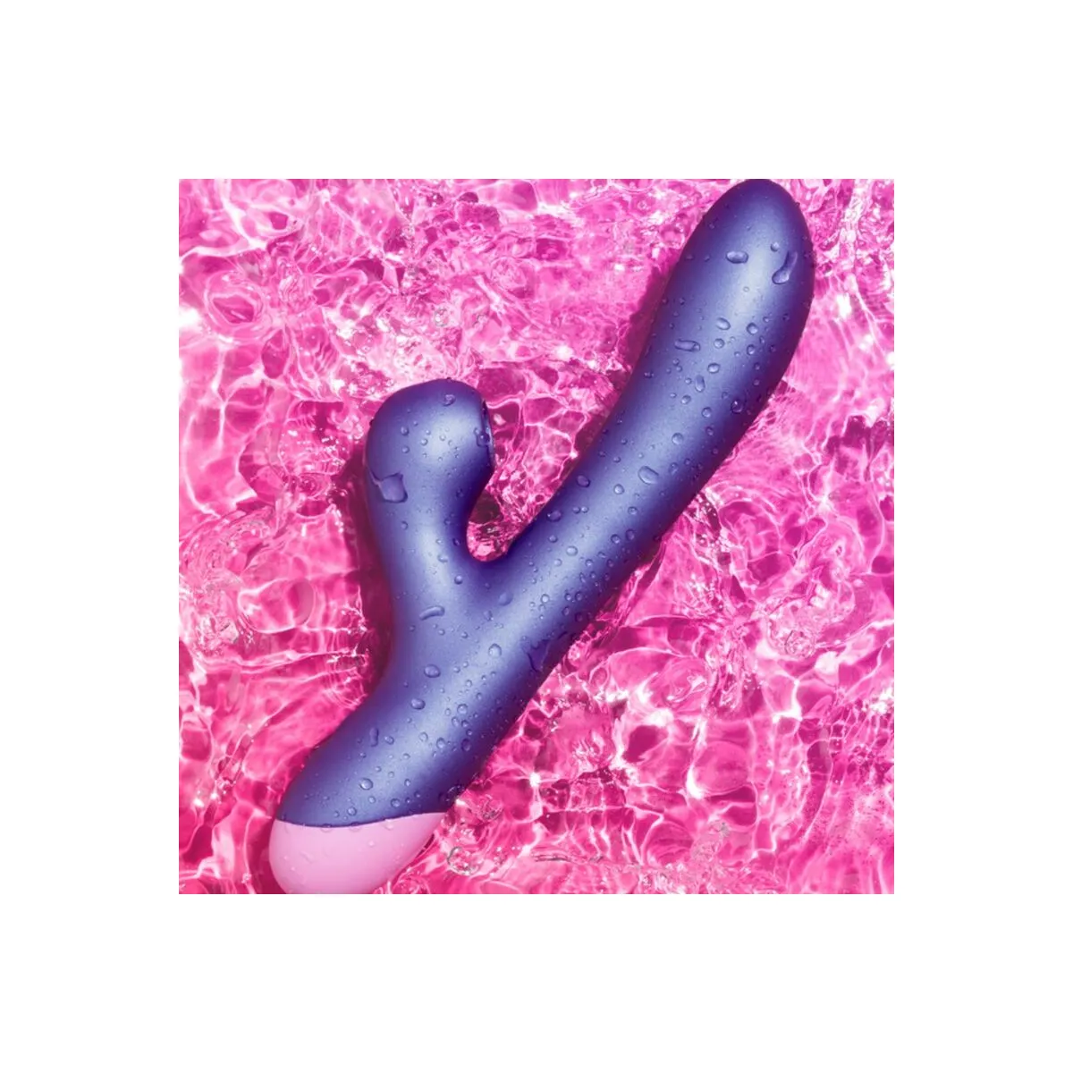 Vibratore Rabbit con succhia clitoride viola