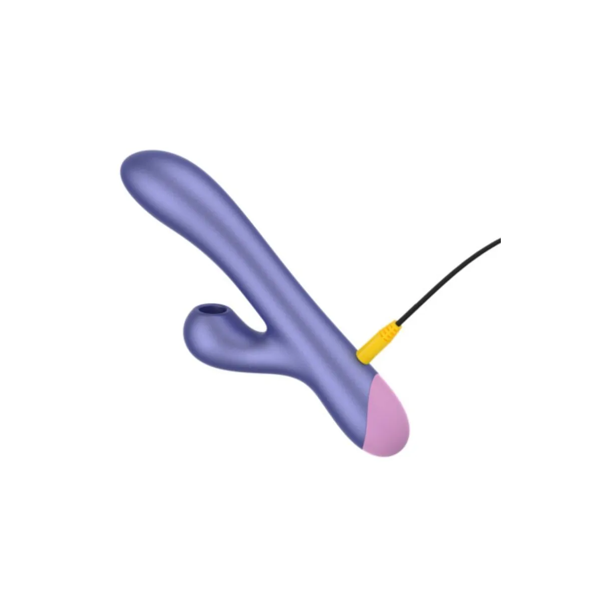 Vibratore Rabbit con succhia clitoride viola