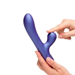 Vibratore Rabbit con succhia clitoride viola