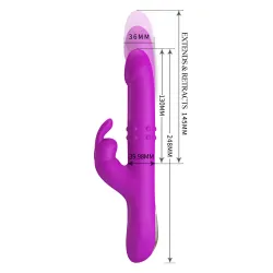 Vibratore Rabbit a Spinta e Rotante 25 cm
