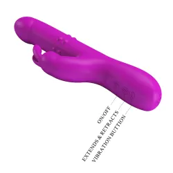 Vibratore Rabbit a Spinta e Rotante 25 cm
