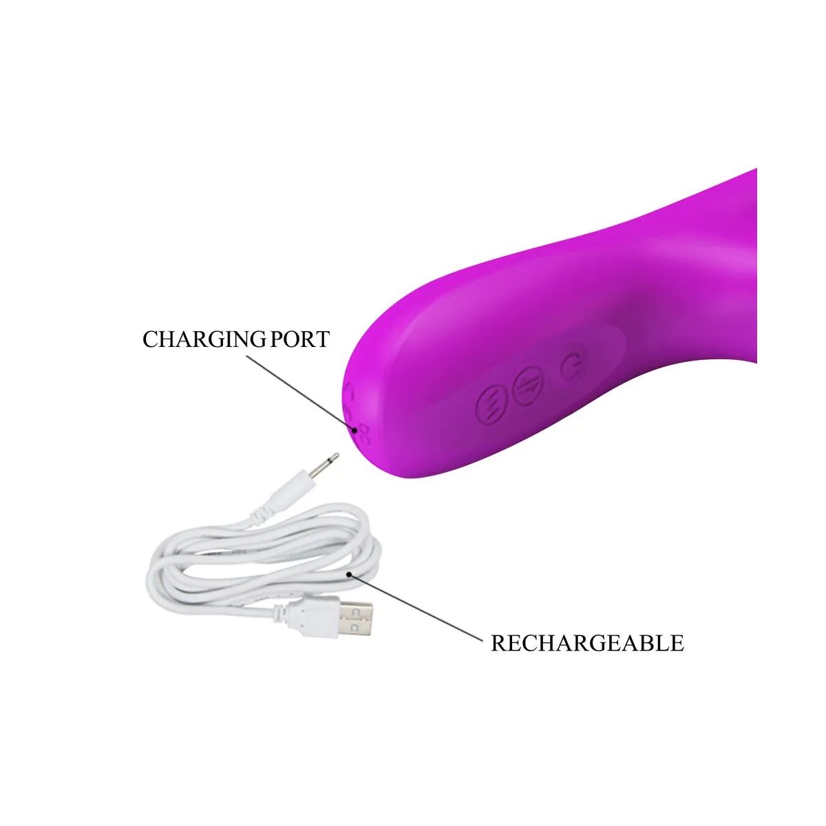 Vibratore Rabbit a Spinta e Rotante 25 cm