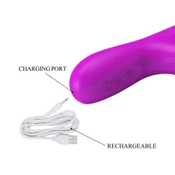 Vibratore Rabbit a Spinta e Rotante 25 cm