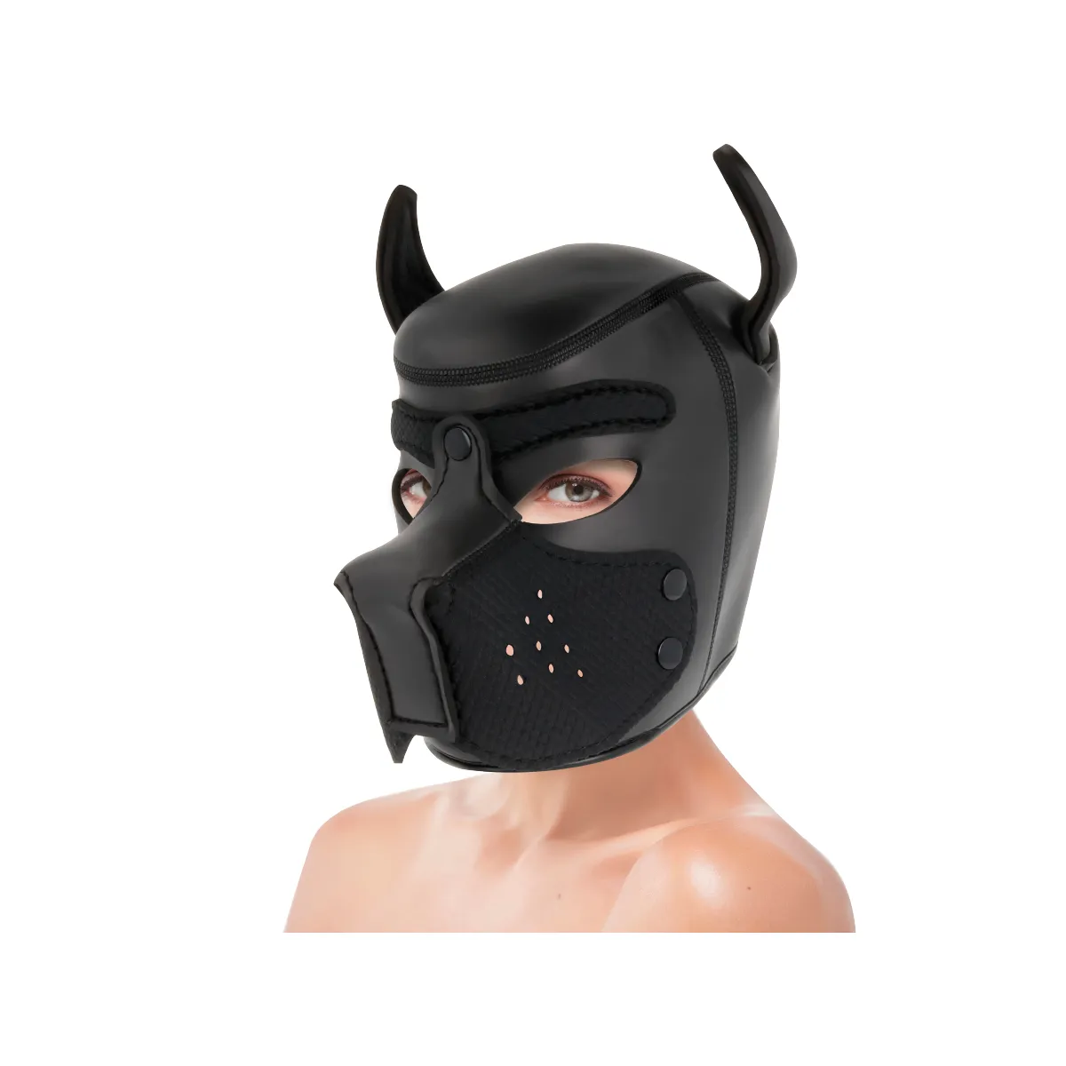 Maschera puppy BDSM nera