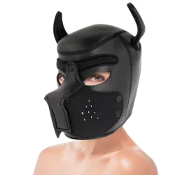 Maschera puppy BDSM nera