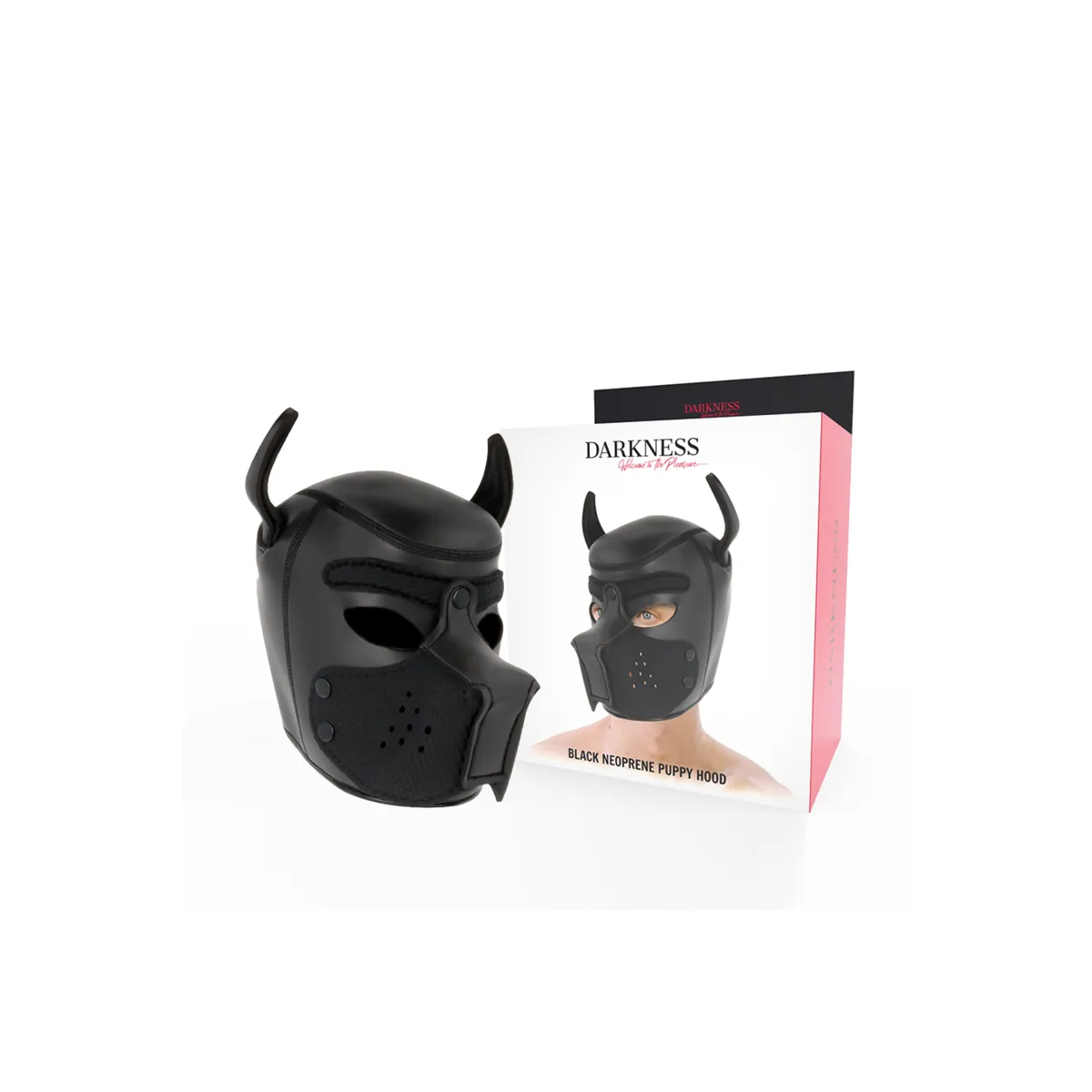 Maschera puppy BDSM nera
