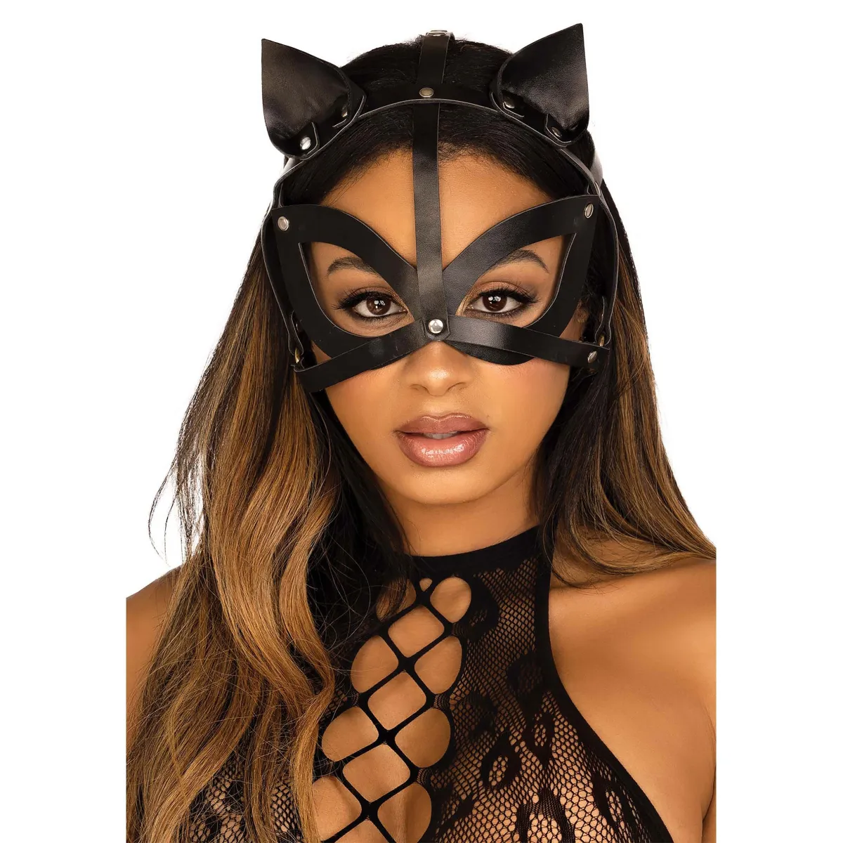 Maschera BDSM ecopelle da gatto