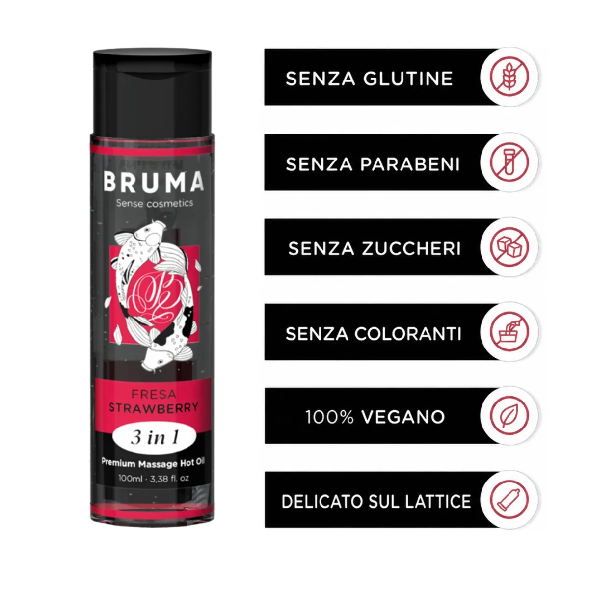 Olio Massaggi Commestibile Fragola 100 ml