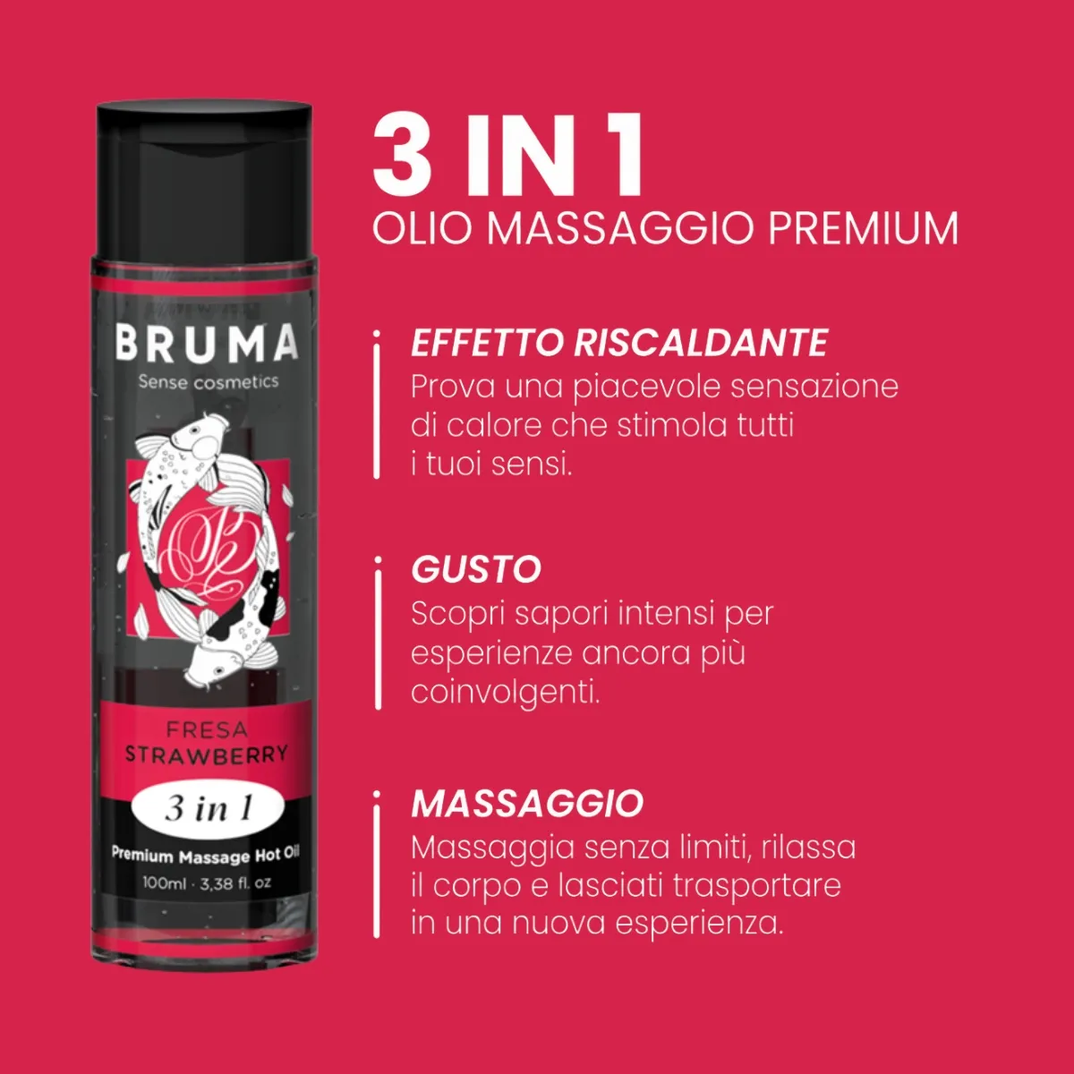 Olio Massaggi Commestibile Fragola 100 ml