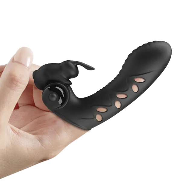Vibratore da dito clitorideo nero