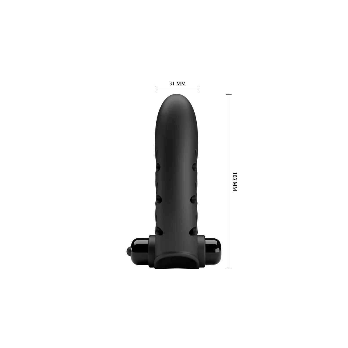 Vibratore da dito clitorideo nero