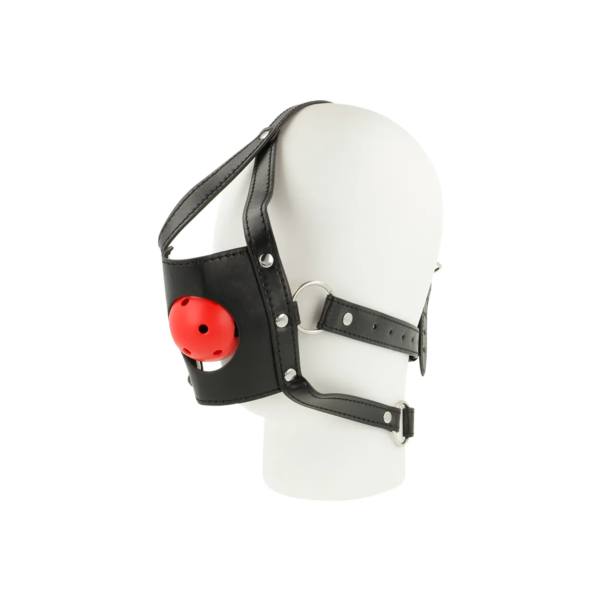 Imbracatura da viso BDSM con ball gag
