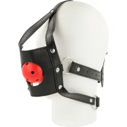 Imbracatura da viso BDSM con ball gag