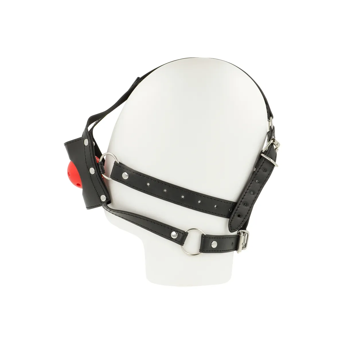 Imbracatura da viso BDSM con ball gag