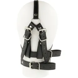 Imbracatura da viso BDSM con ball gag
