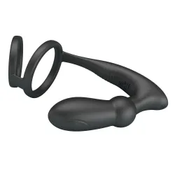 Vibratore prostata con anello fallico doppio