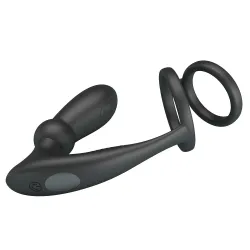 Vibratore prostata con anello fallico doppio
