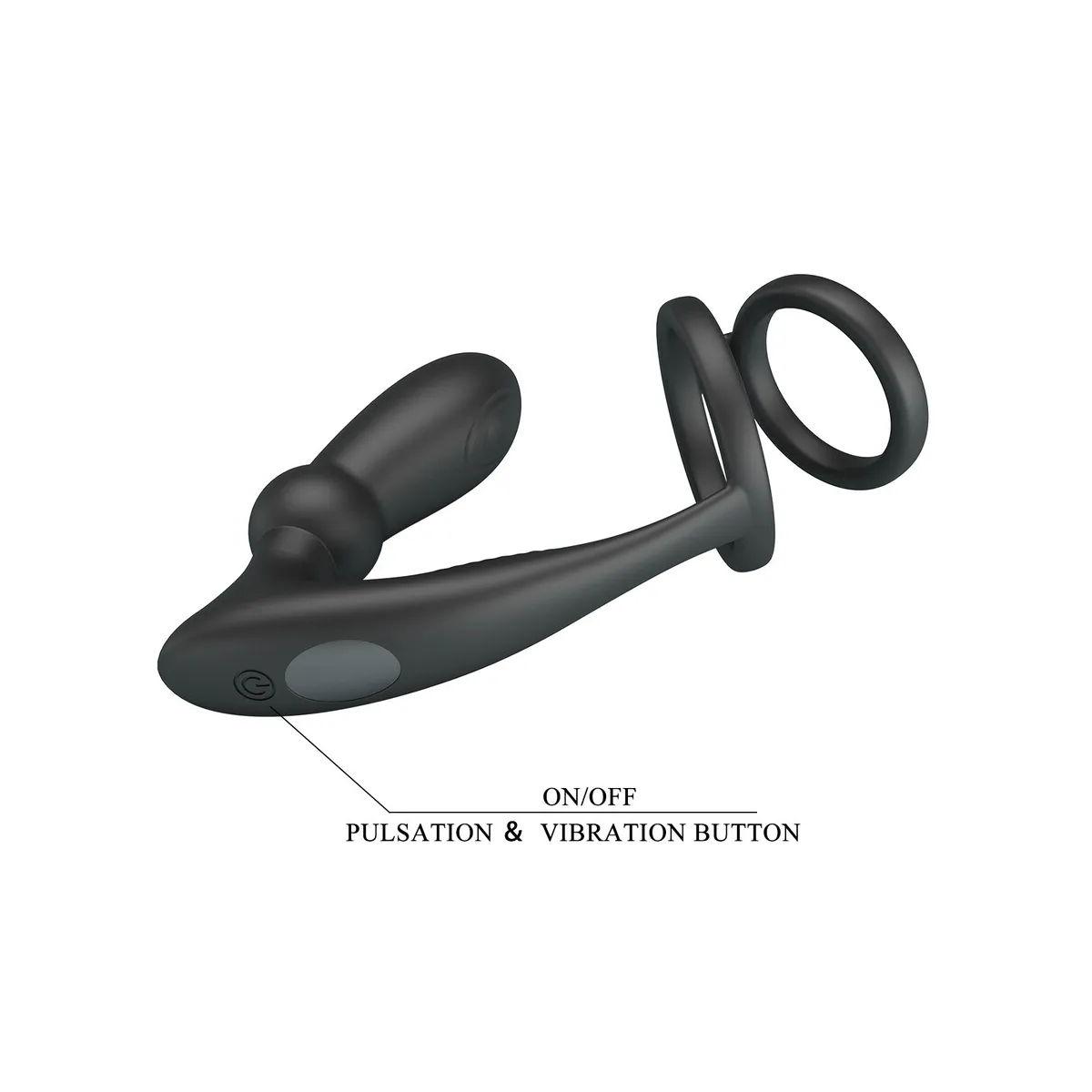 Vibratore prostata con anello fallico doppio