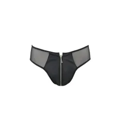 Slip sexy uomo con cerniera fetish nero
