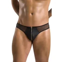 Slip sexy uomo con cerniera fetish nero