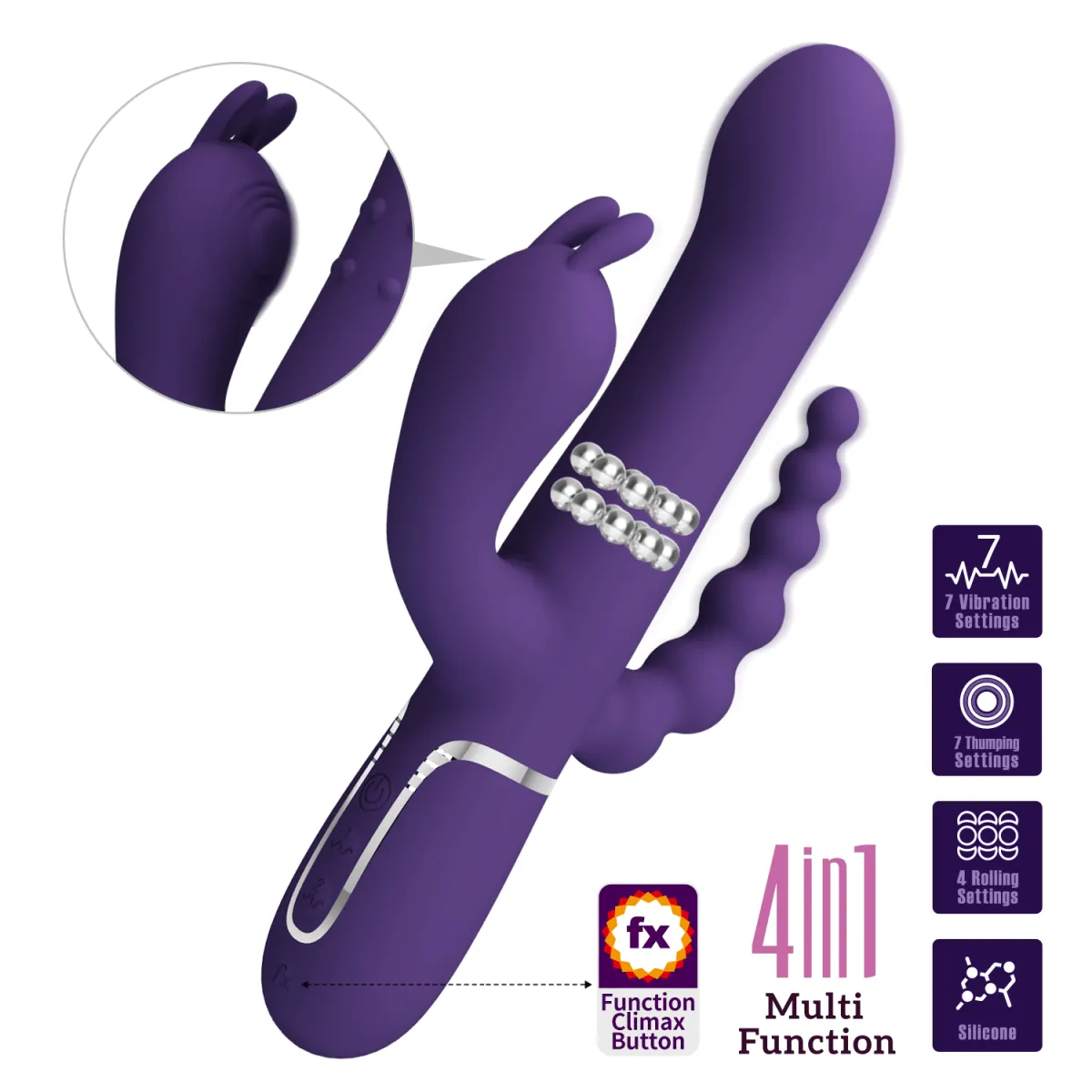 Vibratore Rabbit tripla stimolazione tarzan
