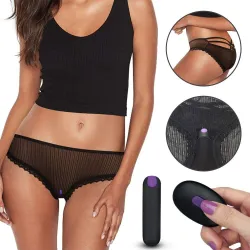 Slip vibrante in pizzo con telecomando