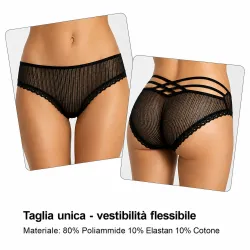Slip vibrante in pizzo con telecomando