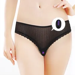 Slip vibrante in pizzo con telecomando