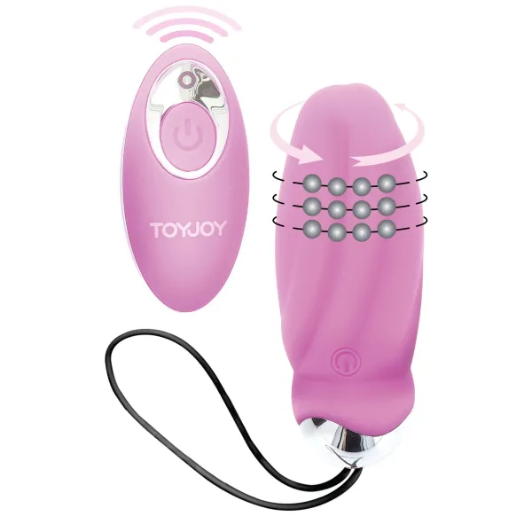Ovetto vibrante rosa con perle rotanti
